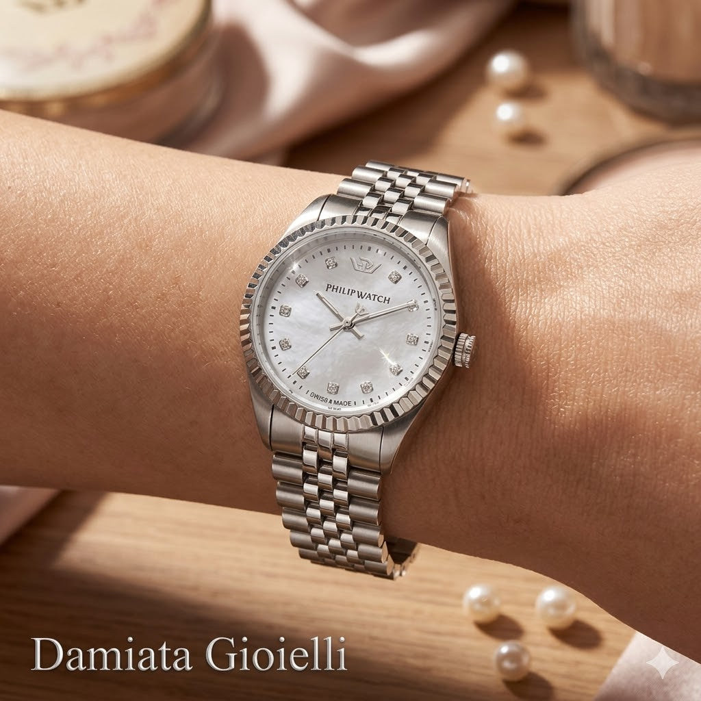 Orologio solo tempo donna Philip Watch collezione Caribe in acciaio con diamanti R8253107512