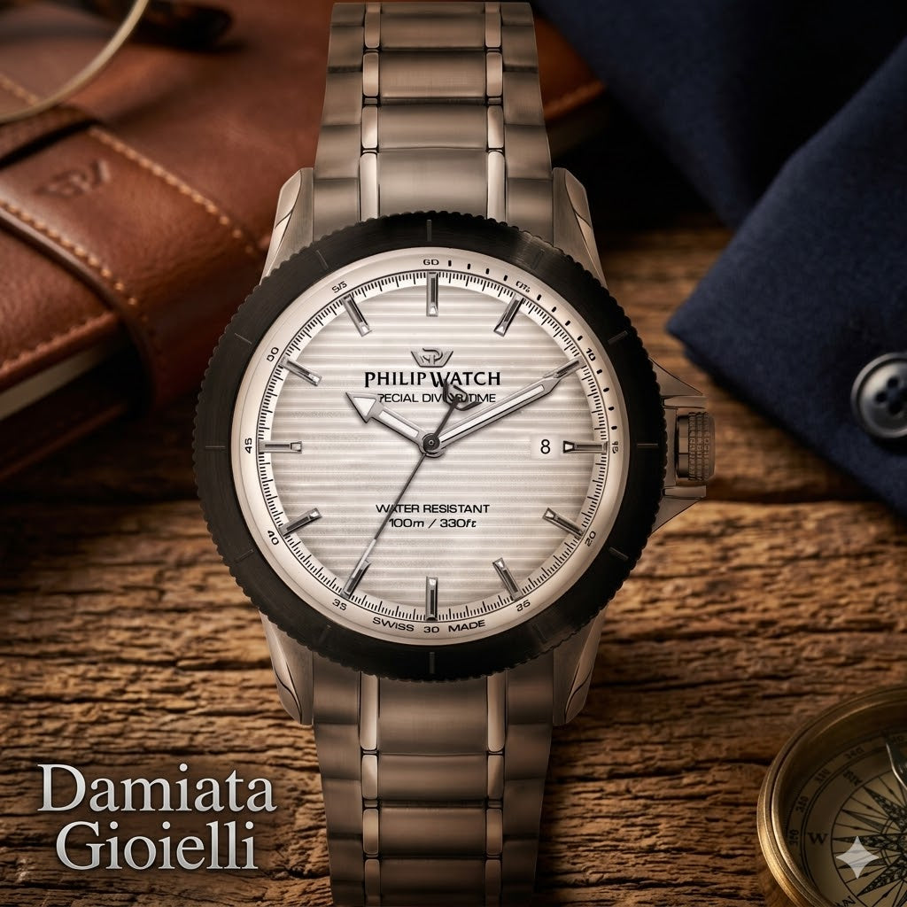 Orologio solo tempo uomo Philip Watch in acciaio R8253214001