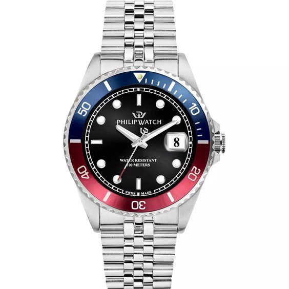 Orologio solo tempo uomo Philip Watch collezione Caribe in cciaio R8253597063