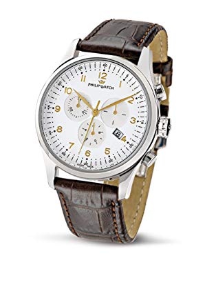 Orologio cronografo uomo  Philip Watch in acciaio e pelle R8271941325