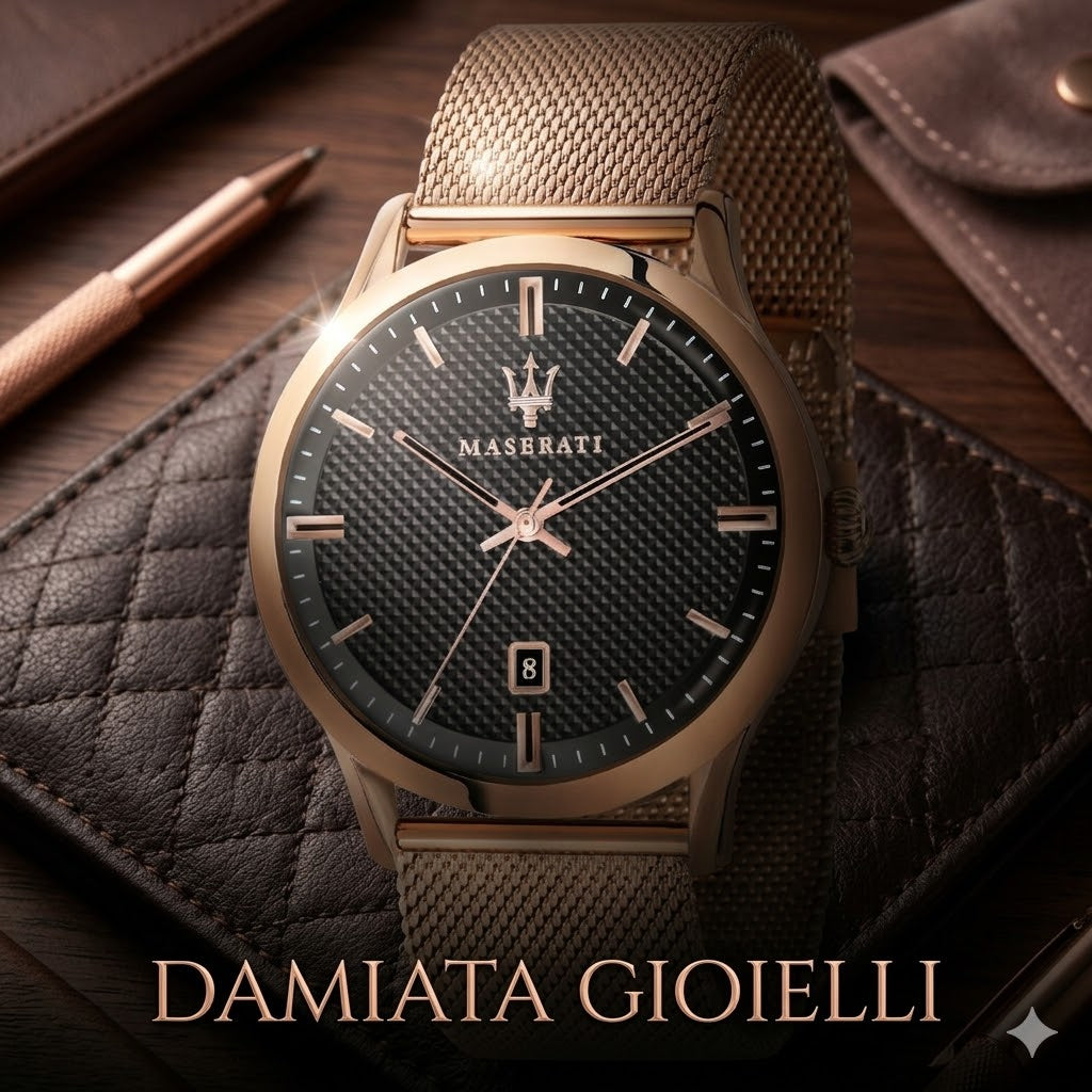 Orologio solo tempo uomo Maserati collezione Ricordo in acciaio rosè R8853125003