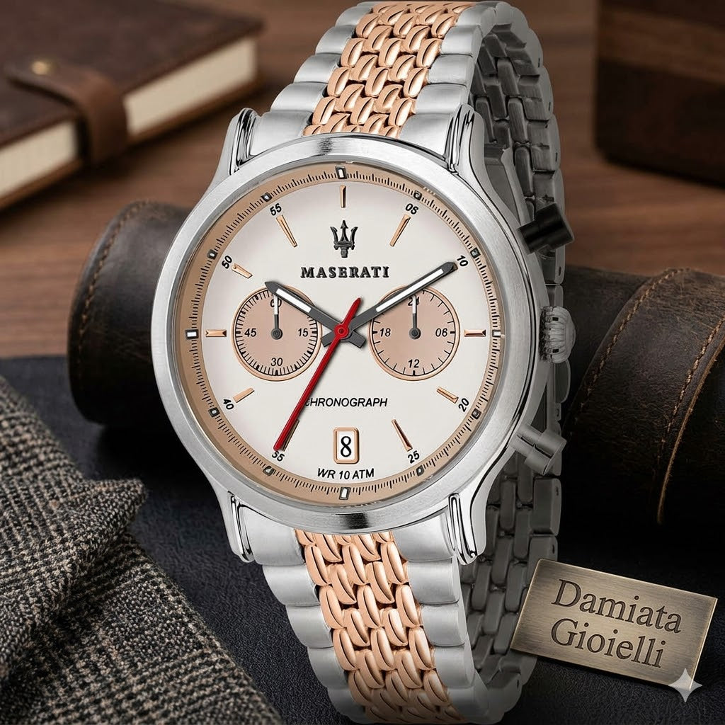 Orologio solo tempo uomo Maserati collezione Legenda in acciaio bicolore R8873638002