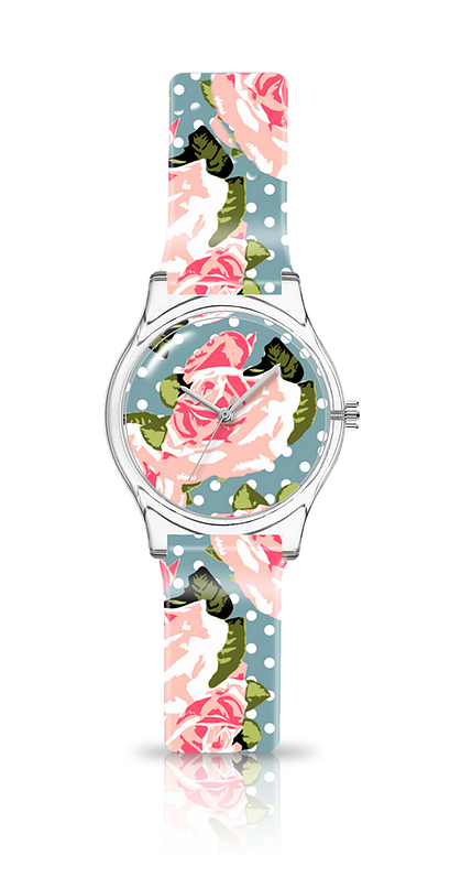 Orologio solo tempo donna Jacob Mille Roses in silicone
