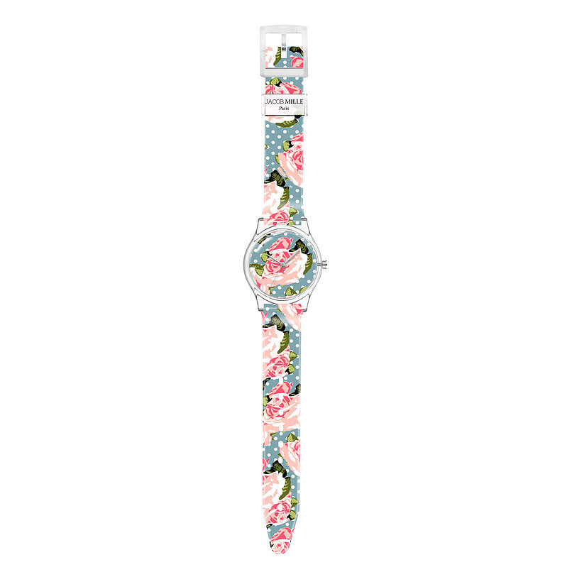 Orologio solo tempo donna Jacob Mille Roses in silicone