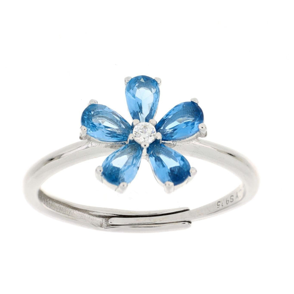 Anello fiore donna Urania Preziosi in argento e zirconi RSI1001ACQ