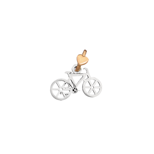 Charm Dodo Mariani raffigurante una bicicletta in argento e oro S100B