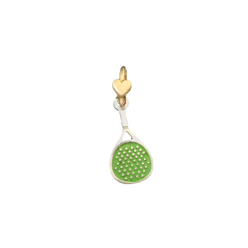 Charm unisex Dodo Mariani in argento raffigurante una racchetta da padel S100P