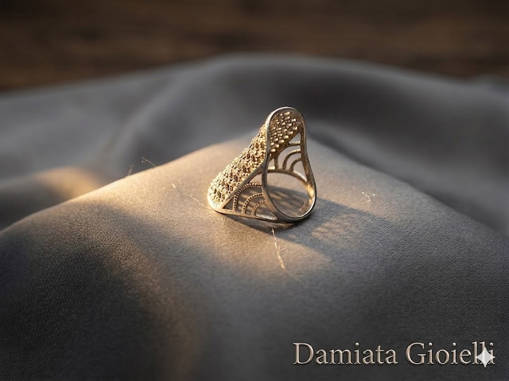 Anello donna Damiata Gioielli in oro bianco ref. S450OB