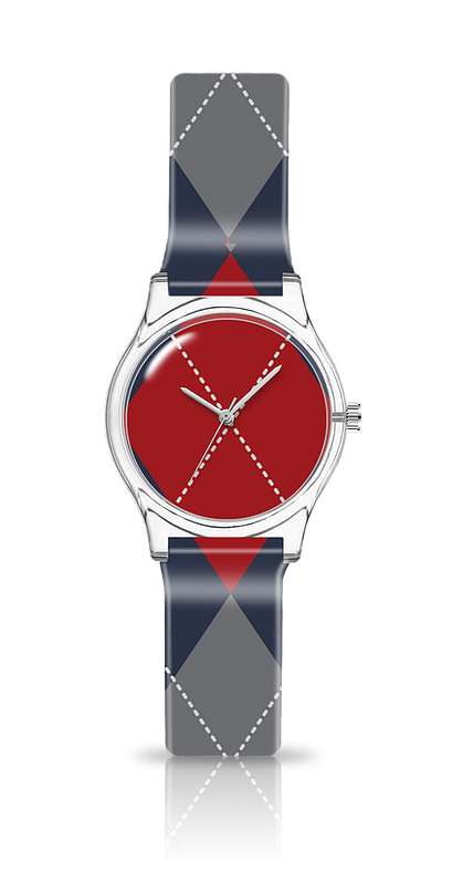 Orologio solo tempo donna Jacob Mille Tartan in silicone