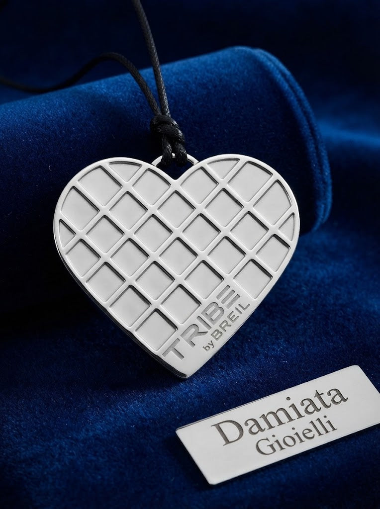 Pendente Breil Tribe donna collezione "MY LOVE" in acciaio e cordoncino ref. TJ0214