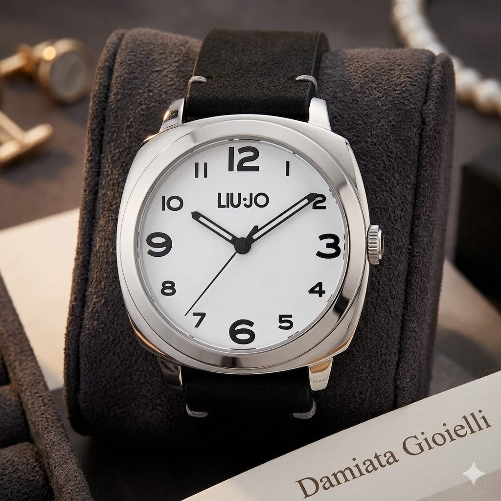 Orologio solo tempo uomo Liu Jo collezione Porthole in acciaio e pelle TLJ1473