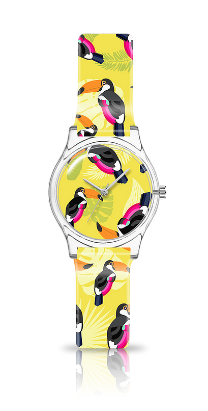 Orologio solo tempo donna Jacob Mille Tropical in silicone
