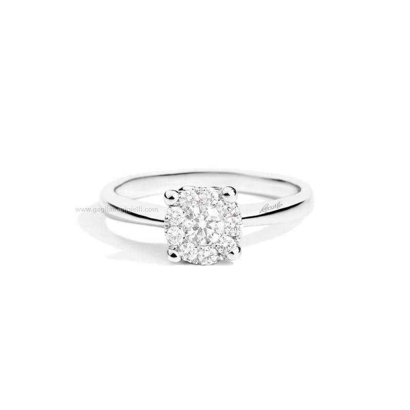 Anello solitario donna Recarlo in oro bianco e diamante XD988/015