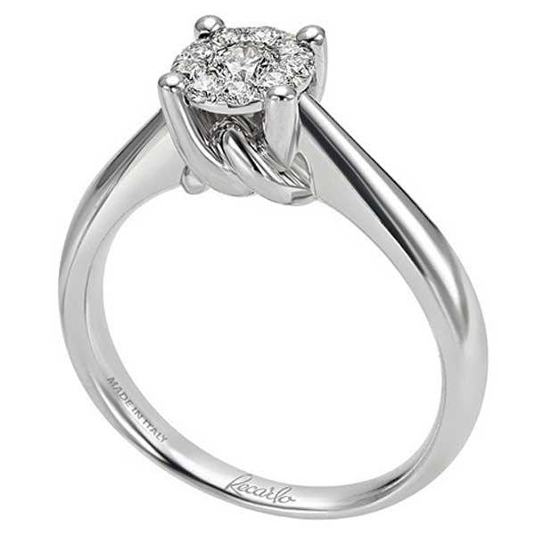 Anello solitario donna Recarlo in oro bianco e diamante XD988/015