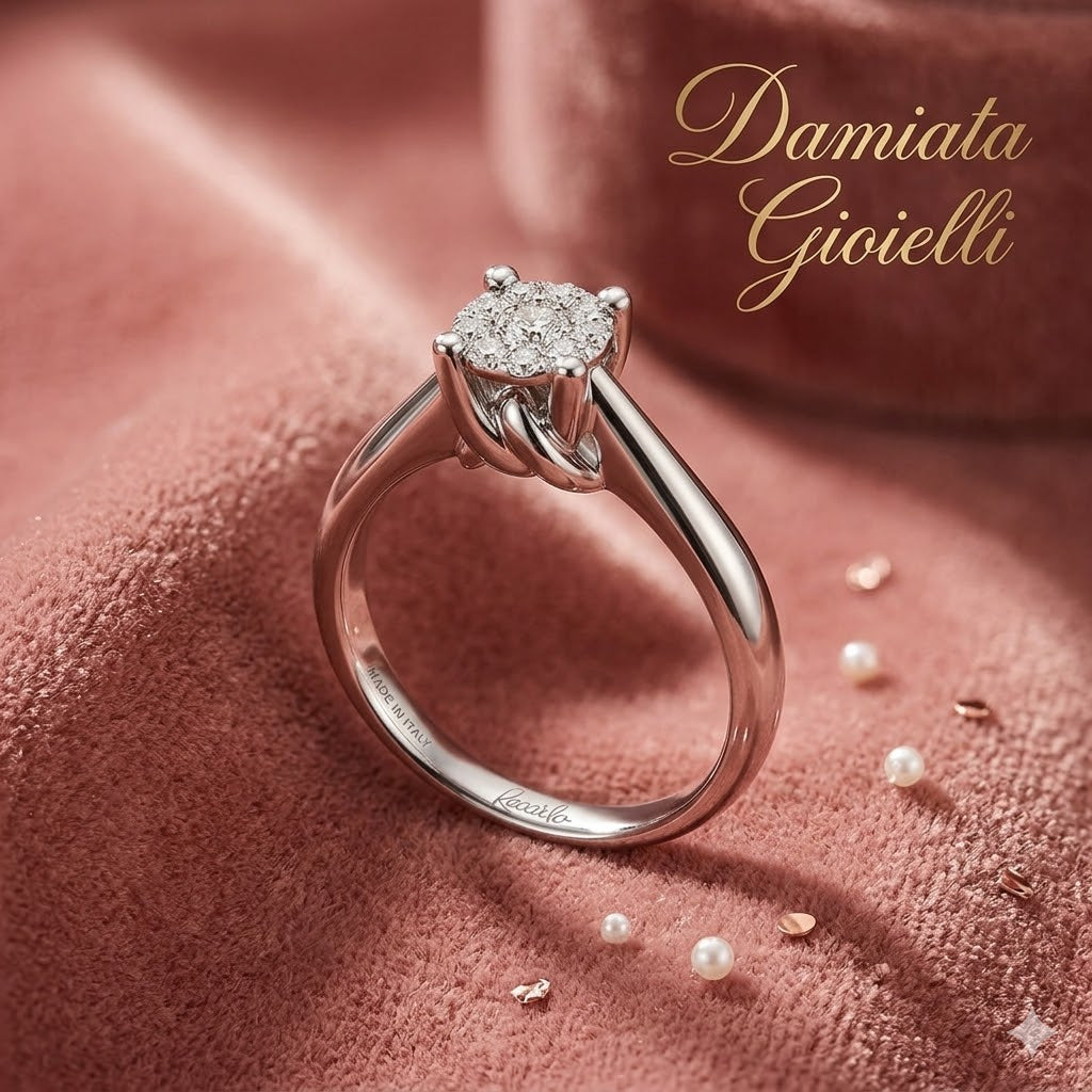 Anello solitario donna Recarlo in oro bianco e diamante XD988/015