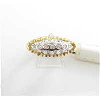 Anello fantasia donna Recarlo in oro bianco e giallo con diamanti ZC446
