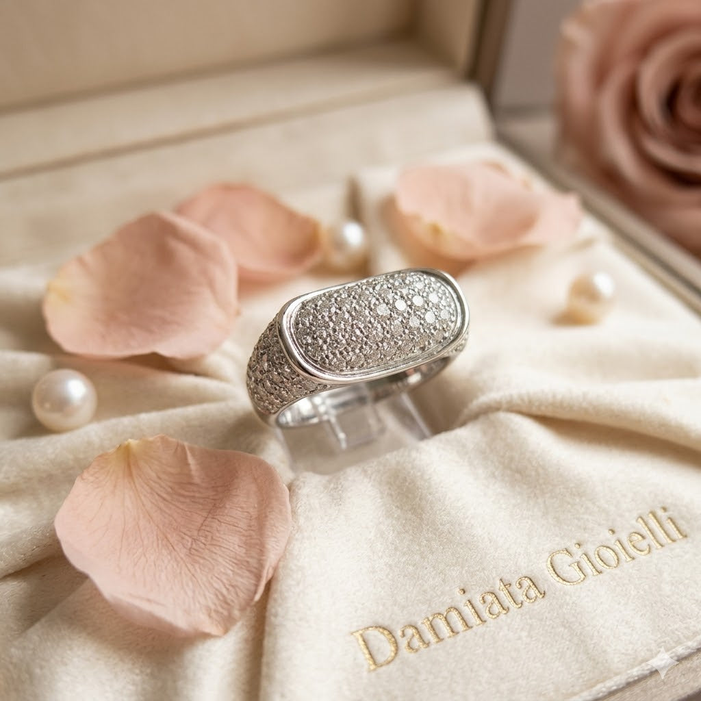 Anello fantasia donna Recarlo in oro bianco e diamanti ZF148/B