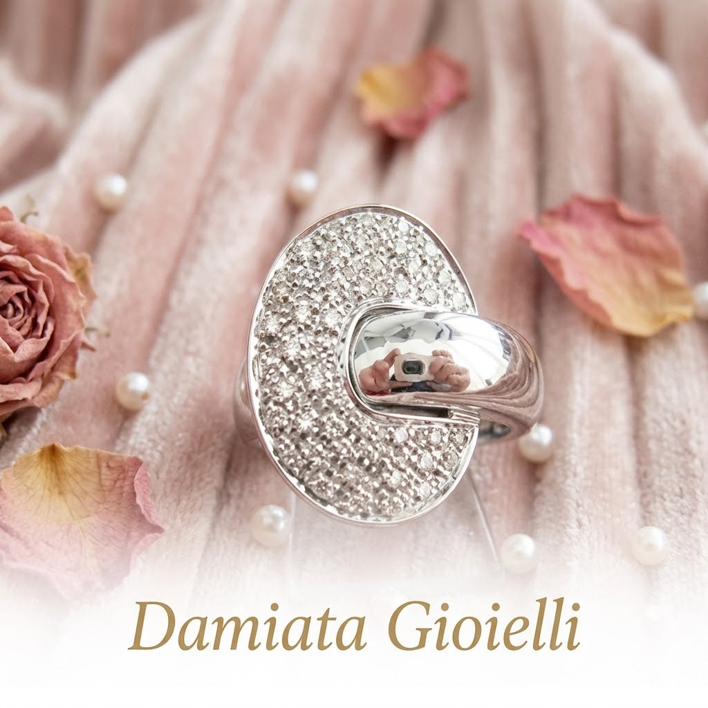 Anello fantasia donna Recarlo in oro bianco e diamanti ZL383/B
