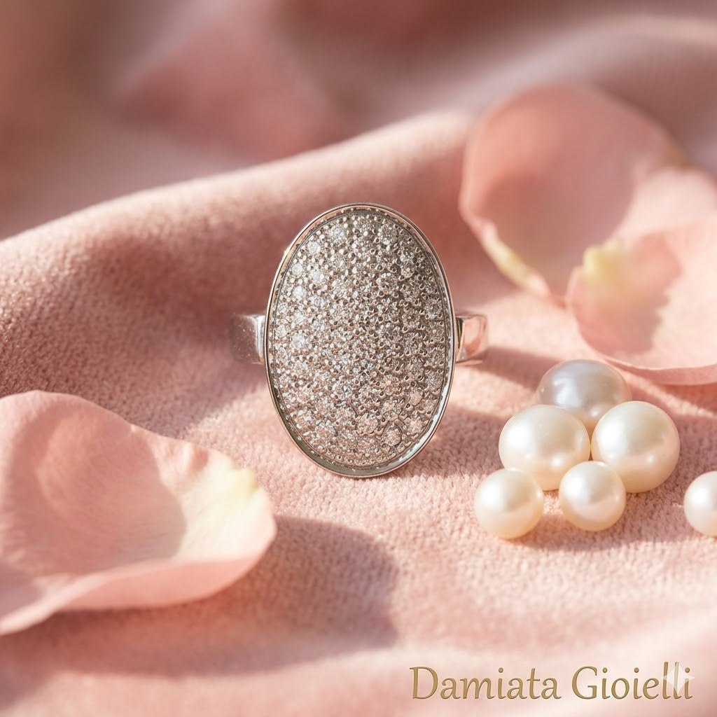 Anello fantasia donna Recarlo in oro bianco e diamanti ZL786/B