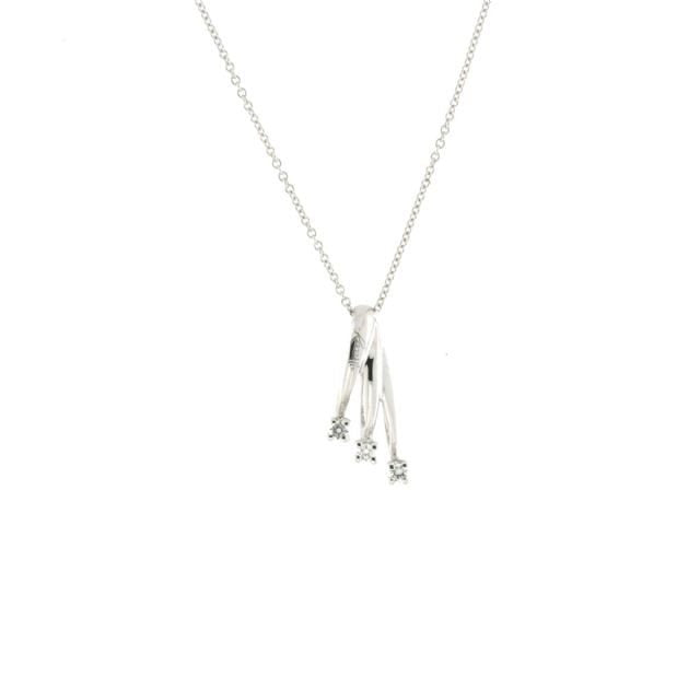 Collana trilogy donna Recarlo in oro bianco e diamanti ZQ796/010