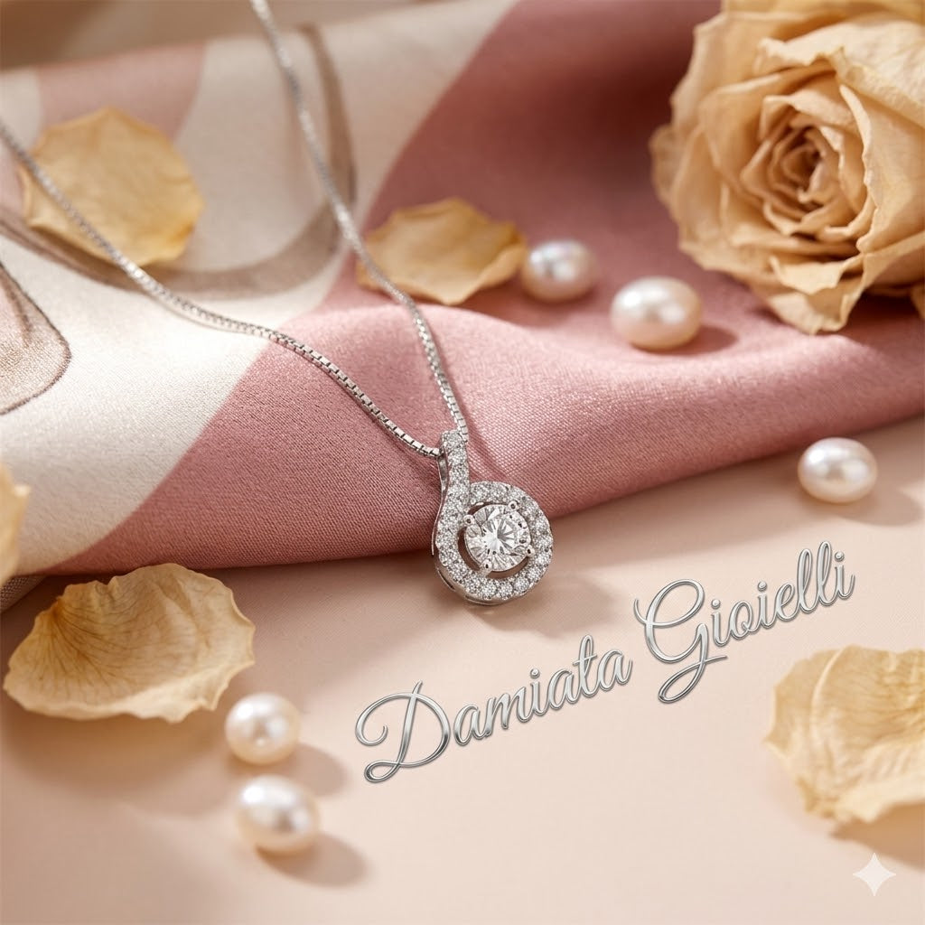 Collana fantasia donna Recarlo in oro bianco e diamanti ZR618/050