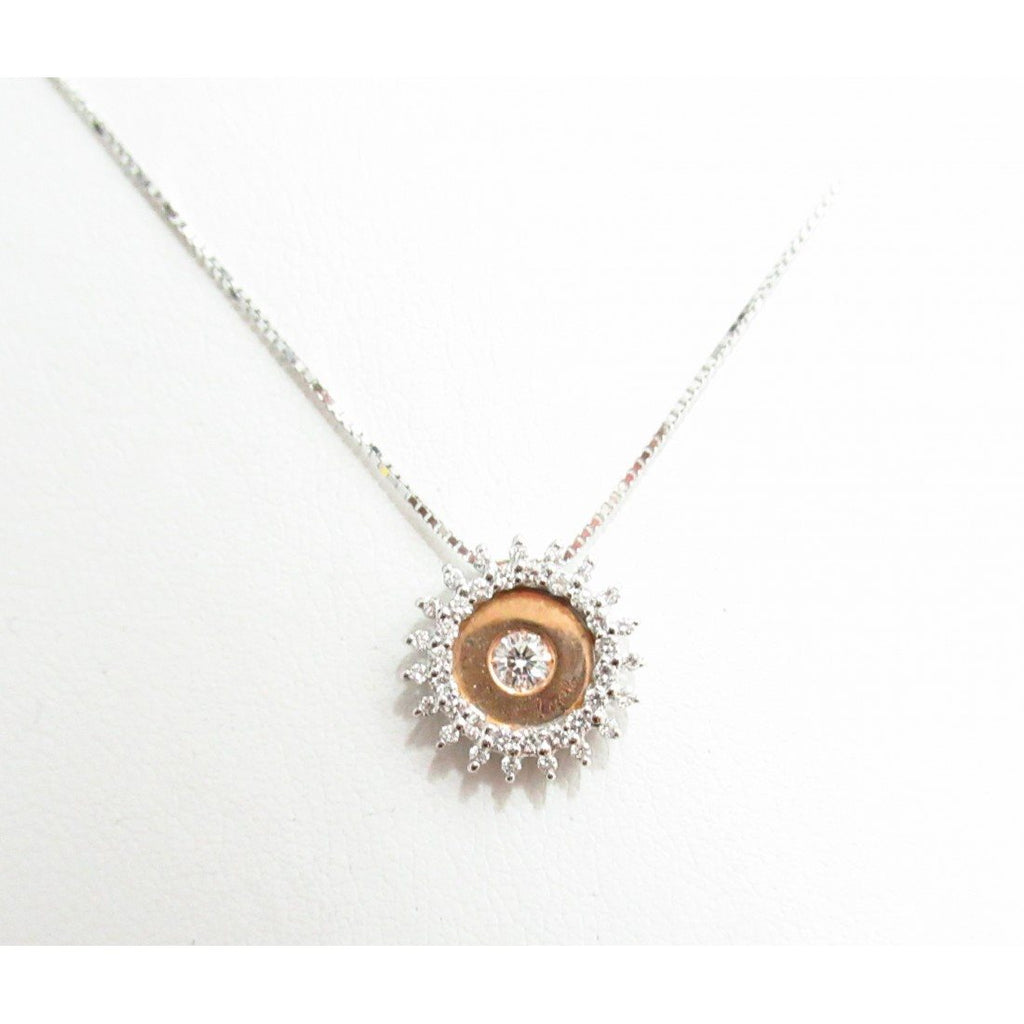Collana fantasia donna Recarlo in oro bianco e rosè con diamanti ZS547/BR11