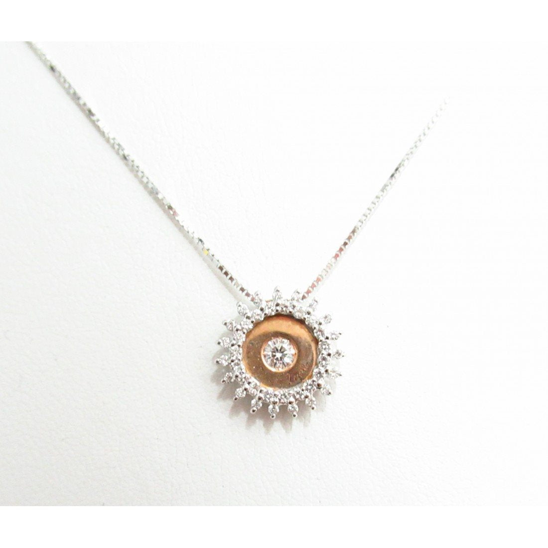 Collana fantasia donna Recarlo in oro bianco e rosè con diamanti ZS547/BR11
