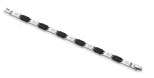 Bracciale uomo 1ONE in acciaio bicolore A2494