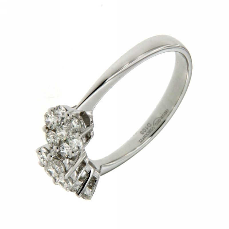Anello donna Giorgio Visconti in oro bianco e diamanti di 0,41 carati ABX12311