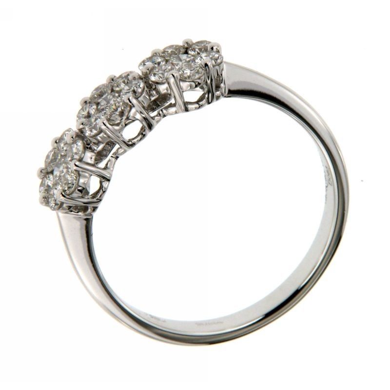 Anello donna Giorgio Visconti in oro bianco e diamanti di 0,41 carati ABX12311