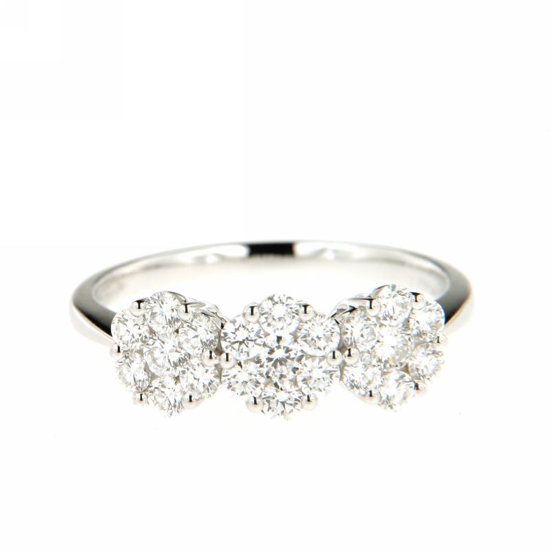 Anello donna Giorgio Visconti in oro bianco e diamanti di 0,41 carati ABX12311