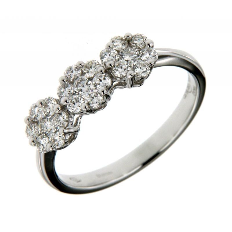 Anello donna Giorgio Visconti in oro bianco e diamanti di 0,41 carati ABX12311