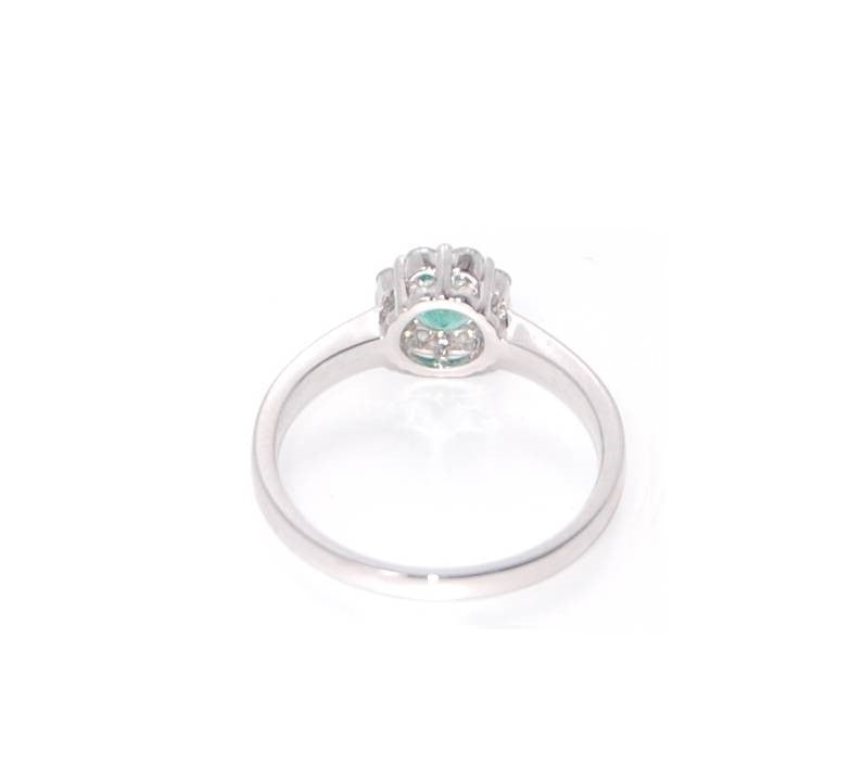 Anello donna Giorgio Visconti in oro bianco, diamanti e smeraldo ABX15038S