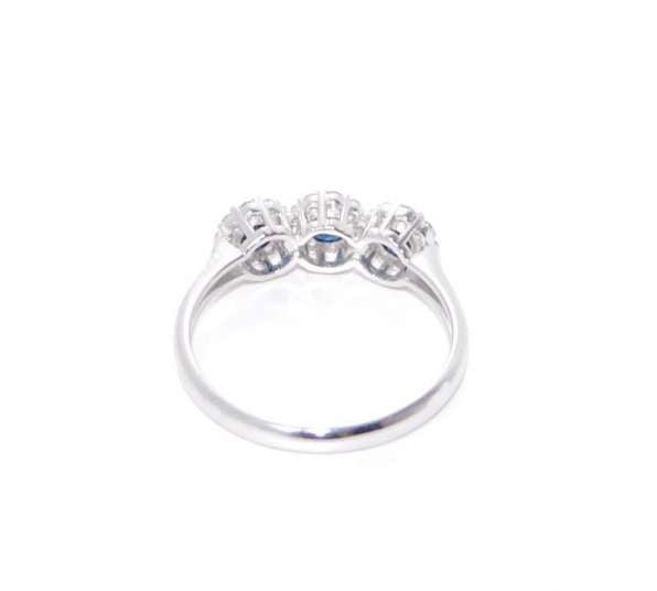 Anello donna Giorgio Visconti in oro bianco, diamanti e zaffiro ABX15056Z