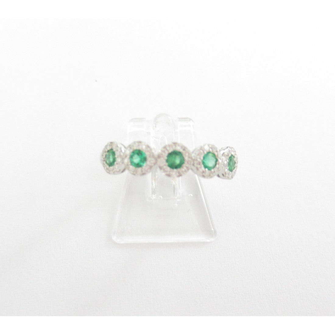 Anello donna Giorgio Visconti in oro bianco, smeraldi e diamanti ABX16495S