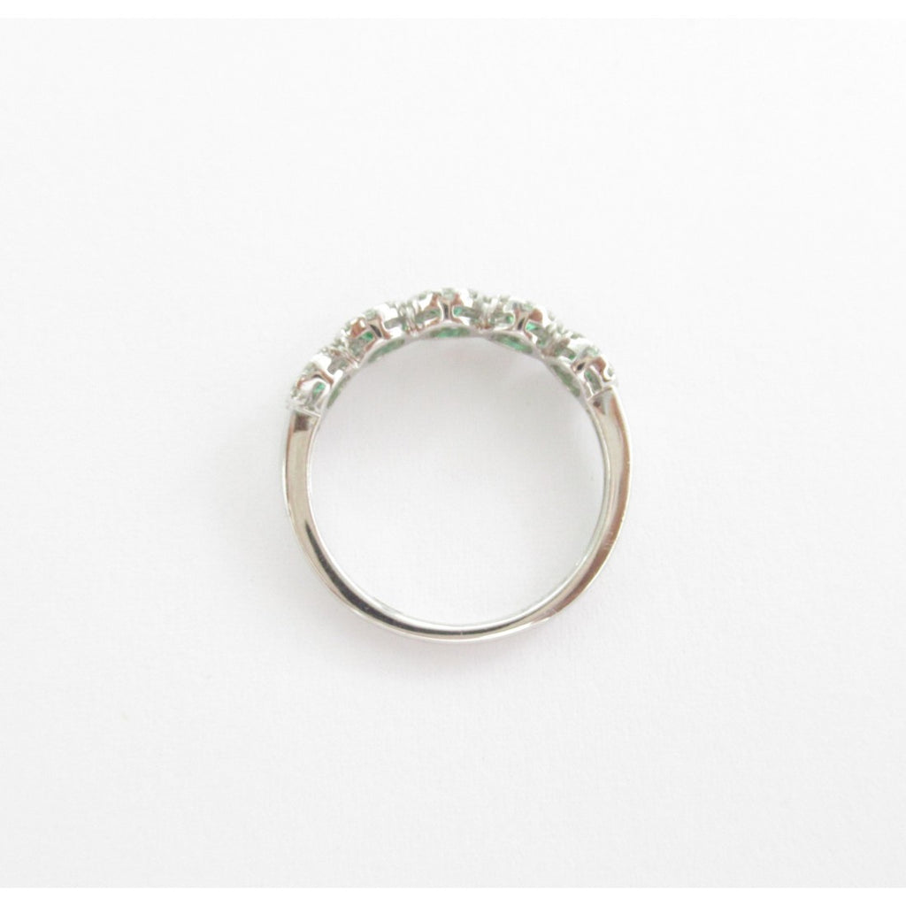 Anello donna Giorgio Visconti in oro bianco, smeraldi e diamanti ABX16495S