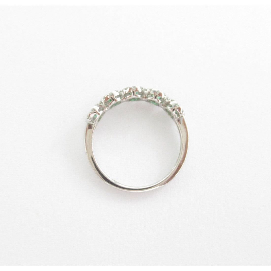 Anello donna Giorgio Visconti in oro bianco, smeraldi e diamanti ABX16495S