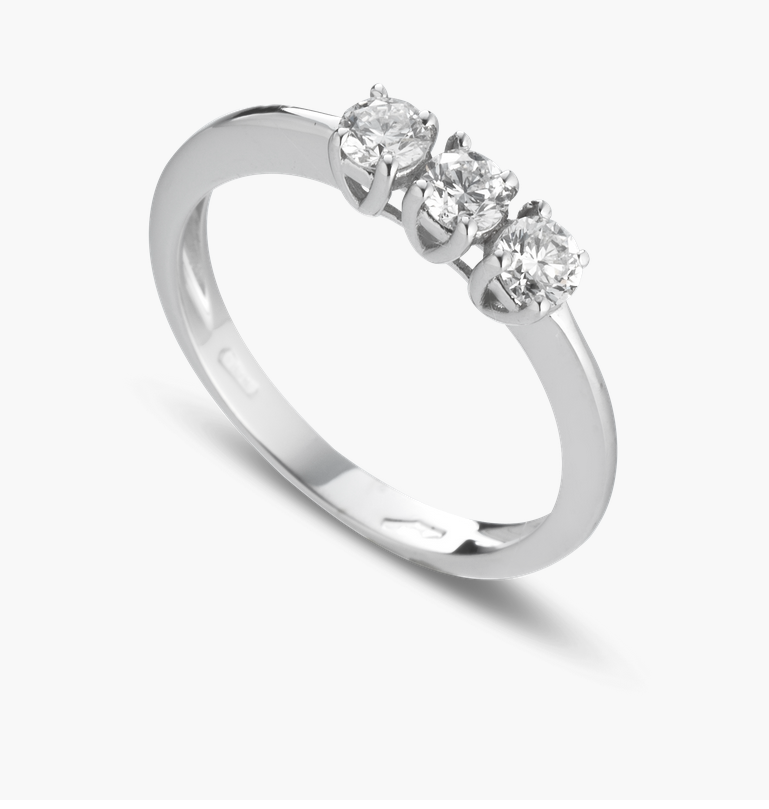 Anello trilogy Lucciole Gioielli in oro bianco e diamanti ANT71027