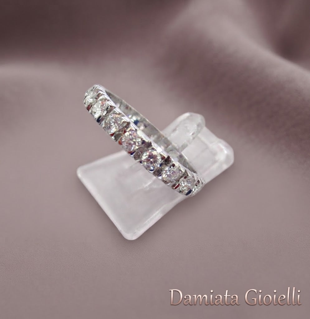 Anello veretta donna Orelù in oro bianco e diamanti di 0,98 carati ref. ANVT098-16