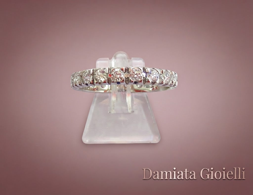 Anello veretta donna Orelù in oro bianco e diamanti di 0,98 carati ref. ANVT098-16