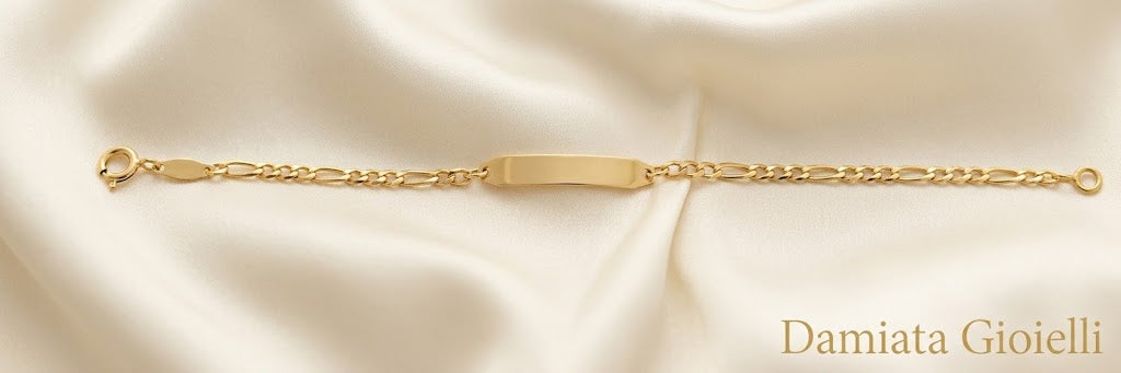Bracciale bambino Damiata Gioielli in oro giallo con targhetta incidibile ref. BR0001BIM
