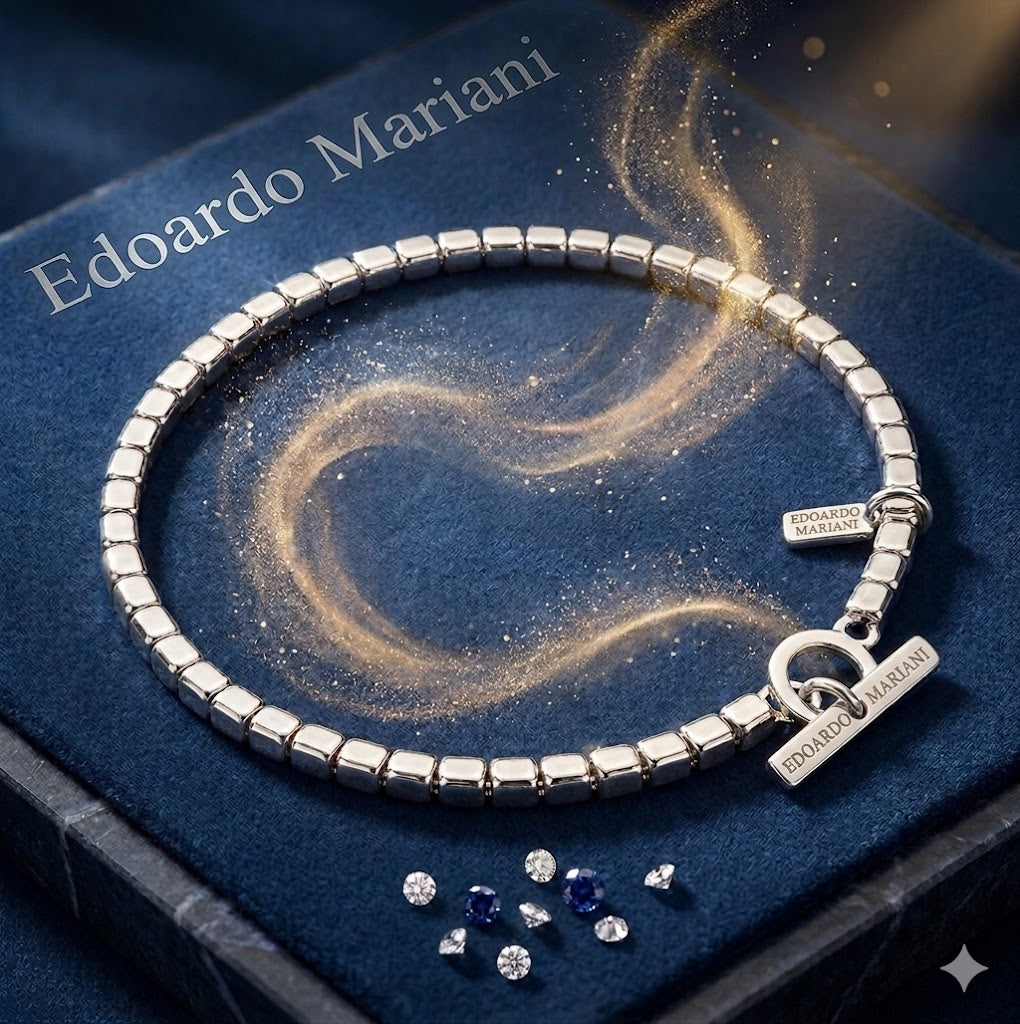 Bracciale unisex Edoardo Mariani in argento, lunghezza 18 cm. BR22/18