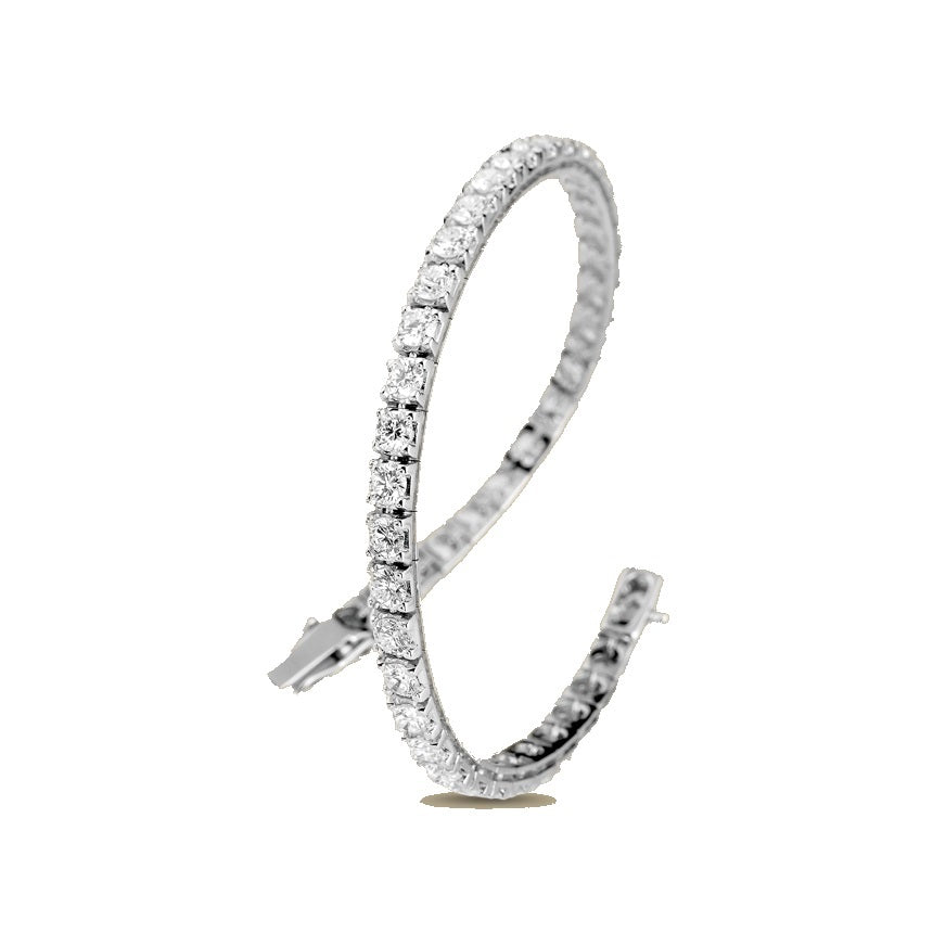 Bracciale tennis unisex Giorgio Visconti in oro bianco e diamanti BR32370