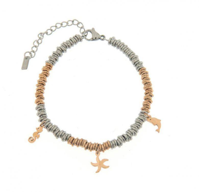 Bracciale donna Urania Preziosi in acciaio bicolore BRAF077RS