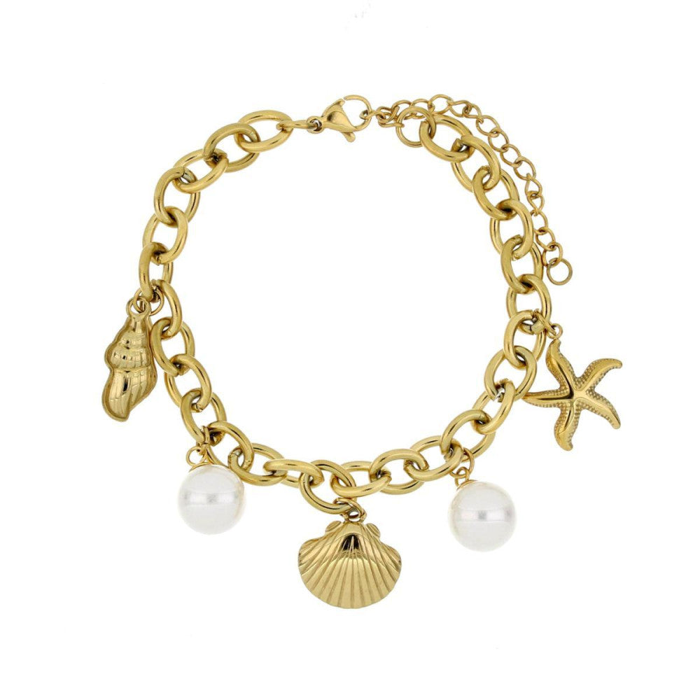 Bracciale donna Urania Preziosi Caraibi in acciaio dorato ref. BRCARA1030GD