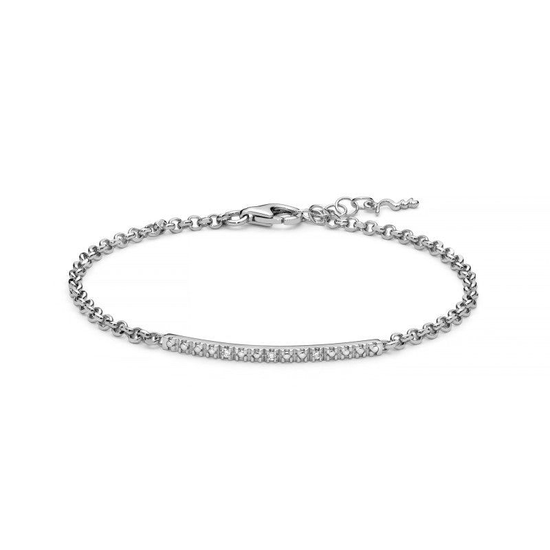 Bracciale mezzo tennis donna Miluna in argento con diamanti BRD949