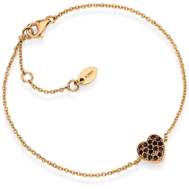 Bracciale Amen donna in argento rosè e zirconi neri BRHRN