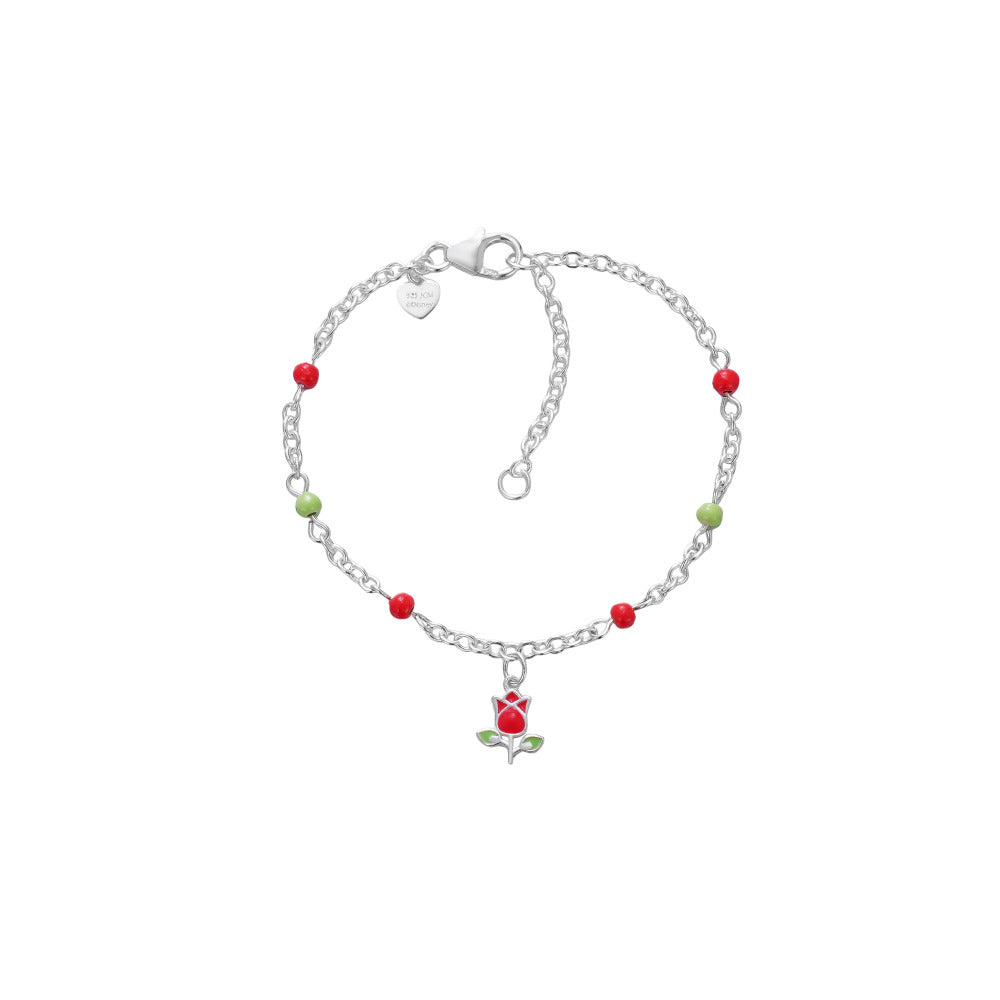 Bracciale Disney bambina in argento raffigurante una rosa BS00102SL-47.CS