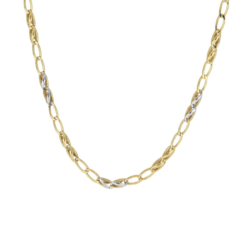 Collana a catena uomo IGOLD in oro giallo e bianco C913OC