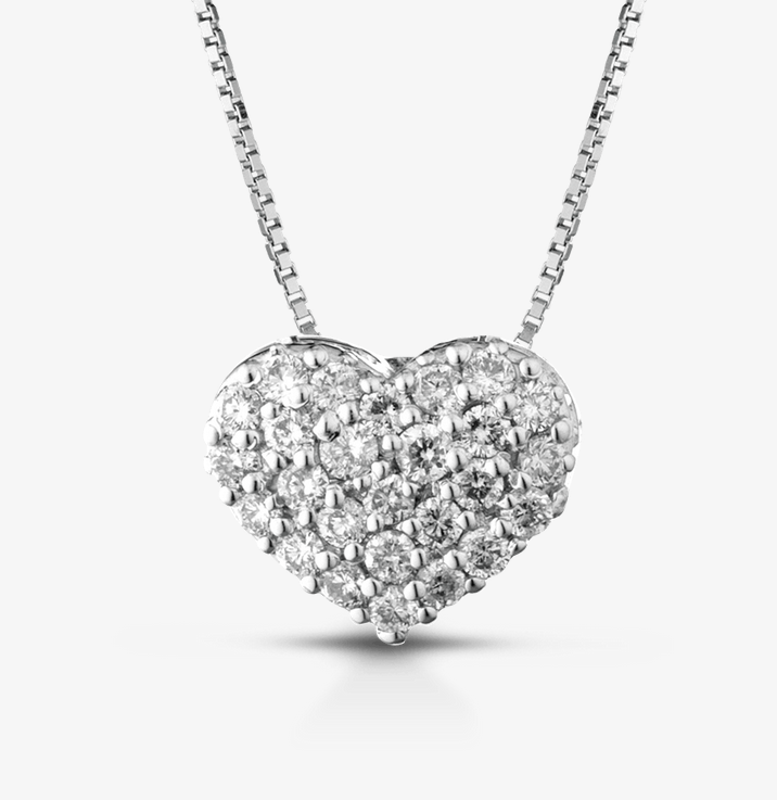 Collana cuore donna Lucciole Gioielli in oro bianco e diamanti CIOGIOIA/2